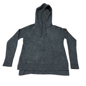 Athleta 100% Cashmere Hoodie Sweater Gray Kangaroo Pocket Women’s XS Luxury